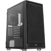 Aerocool Graphite - MDT - ATX - Panneau latéral avec fenêtre (verre trempé) - pas d'alimentation (ATX) - noir - USB/audio (ACCM-PB24013.11)