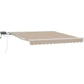 vidaXL Store banne télescopique beige 300 x 250 cm en tissu et aluminium