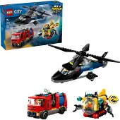 LEGO City - Hélicoptère, Camion de Pompiers et Sous-marin Modulable 60462