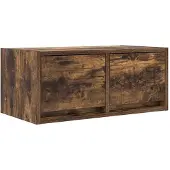 vidaXL Armoire TV chêne fumé 60x31x25,5 cm Bois composite