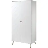 Vipack Billy Armoire avec 2 portes, finition satin blanc