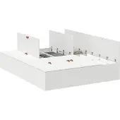 vidaXL Cadre de lit de rangement Blanc 160 x 200 cm Bois composite