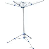 Moritz Camping Séchoir à linge pliable 2,85 kg 15m de corde à sécher 4 piquets de terre 4 bras Aluminium Séchoir à linge Séchoir à linge