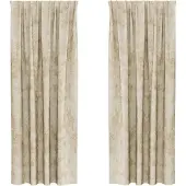 vidaXL Rideaux en velours avec tringles 2 pièces Crème 260 x 140 cm Velours