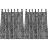 vidaXL Rideaux en velours avec tringles 2 pièces Gris 140 x 140 cm Velours