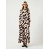 Y.A.S Robe-chemise 'YASSavanna' sable / marron / rose ancienne / noir