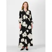 Y.A.S Robe-chemise 'Savanna' noir / blanc cassé