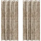 vidaXL Rideaux en velours 2 pcs Champagne 245 x 140 cm Velours