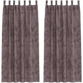 vidaXL Rideaux en velours avec tringles 2 pièces Marron 245 x 140 cm Velours