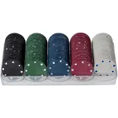 Engelhart Jetons de 40 mm, 4 grammes (100 pièces) en boîte - cinq couleurs