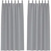 vidaXL Rideaux occultants avec anneaux 2 pcs gris clair 245 x 140 cm