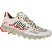 La Sportiva Helios III Woman, Mountain Running Footwear, 38, Tea/Cherry Tomato (Green) -