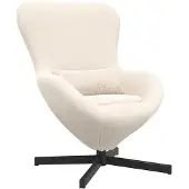 vidaXL Fauteuil œuf Crème 63 x 73 x 90 cm tissu