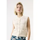 Garcia G50250 Knitted Vest Beige L Femme