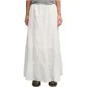 Superdry Tiered Maxi Long Skirt Blanc XL Femme