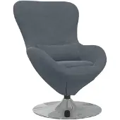 vidaXL Fauteuil œuf Gris foncé 63 x 73 x 90 cm Velours
