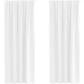 vidaXL Rideaux occultants avec anneaux 2 pcs blanc clair 260 x 140 cm