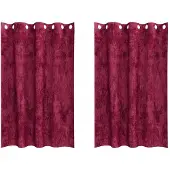 vidaXL Rideaux en velours 2 pcs Bordeaux 175 x 140 cm Velours