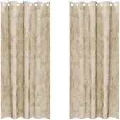 vidaXL Rideaux en velours avec tringles 2 pièces Crème 225 x 140 cm Velours