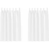 vidaXL Rideaux occultants avec anneaux 2 pcs blanc pur 175 x 140 cm