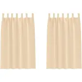 vidaXL Rideaux occultants avec anneaux 2 pcs Crème 175 x 140 cm