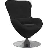 vidaXL Fauteuil œuf Noir 63 x 73 x 90 cm Velours