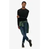 Superdry pour homme. M6010907A T-shirt Classic Essential noir (M), Casuel, Coton, Manche longue