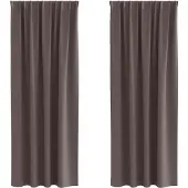 vidaXL Rideaux occultants avec anneaux 2 pcs brun foncé