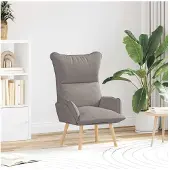 vidaXL fauteuil Taupe 69 x 74 x 93 cm Tissu Sherpa