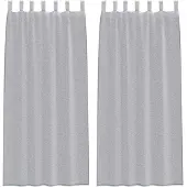 vidaXL Rideau en Voile 2 pcs Gris foncé 225 x 140 cm Polyester