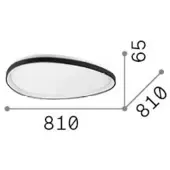 Ideal Lux Plafonnier contemporain Gemini Metal White Led Integrated 41W 3000K Ip20