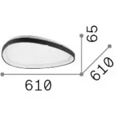 Ideal Lux Plafonnier contemporain Gemini Metal White Led Integrated 27W 3000K Ip20