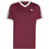 Adidas T-Shirt fonctionnel 'CLASSICS' bordeaux / blanc