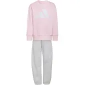 Adidas Survêtement 'Essentials' gris chiné / rose / blanc
