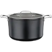Küchenprofi Casserole avec couvercle en verre 24 cm, Poêle + casserole, Noir