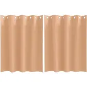 vidaXL Rideaux occultants avec anneaux 2 pcs brun clair 140 x 140 cm