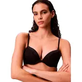 Calvin Klein Lv00qf8442 Push Up Bra Noir 75 / A Femme