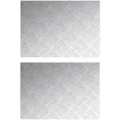 vidaXL Escalier Marche à angle droit 2 pcs Argent 70 x 50 cm Aluminium