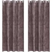 vidaXL Rideaux en velours avec tringles 2 pièces Marron 225 x 140 cm Velours