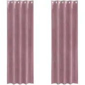 vidaXL Rideaux occultants, 2 pièces, rose foncé, 140 x 245 cm, en velours