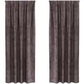 vidaXL Rideaux en velours avec tringles 2 pièces Marron 260 x 140 cm Velours