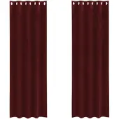 vidaXL Rideaux occultants 2 pcs Bordeaux 140 x 260 cm Velours