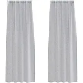 vidaXL Rideau en Voile 2 pcs Gris foncé 225 x 140 cm Polyester