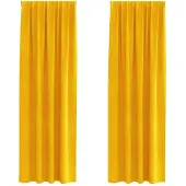 vidaXL Rideaux 2 pcs jaune moutarde 140 x 245 cm Velours