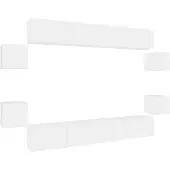 vidaXL Ensemble de 8 meubles TV blanc en bois composite