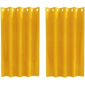 vidaXL Rideaux occultants 2 pcs Jaune moutarde 140 x 140 cm Velours