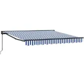 vidaXL Cadre d'auvent bleu et blanc 350 x 250 cm