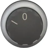 Eaton PowerWare Eaton 216853 M22-W Bouton-poussoir de sélection Bague frontale plastique Commutateur rotatif noir 1 pc.