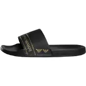 Emporio Armani unisex. 7X000110_AF15128 Tongs Tape Slide noir (39), Plat, Aucun, Beachwear, PVC