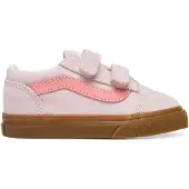 Vans Baskets basses 'Old Skool Hook and Loop' marron / rose / blanc